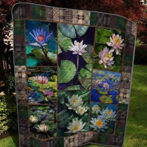 Water Lily P110414 Quilt Blanket  Quilt